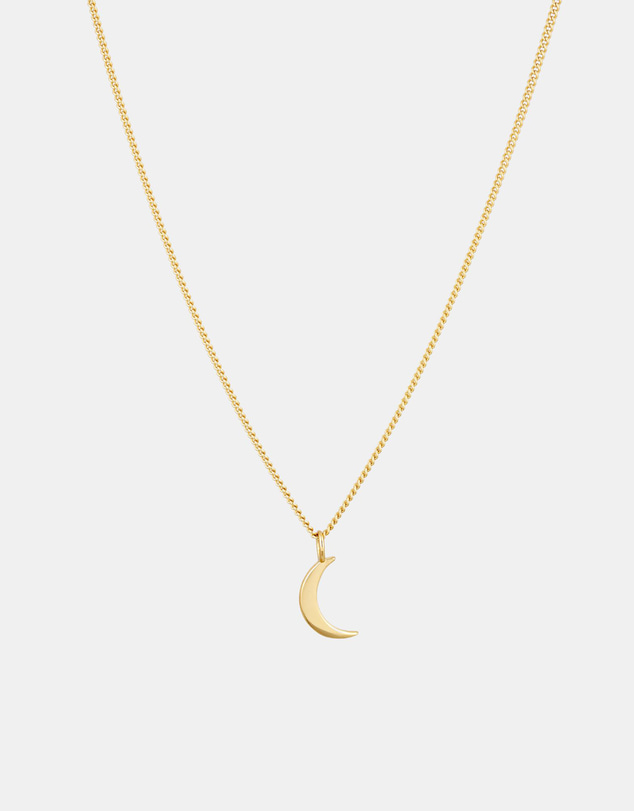 Luna Rae - Gold Vermeil - Classic Crescent Necklace