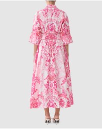 Camilla - Shaped Waistband Midi Dress