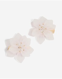 Lovisa - Gold Frosted Flower Hair Clips 2-Pack