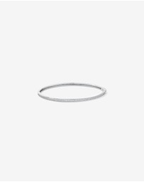 Michael Hill - Cubic Zirconia Eternity Oval Bangle in Sterling Silver
