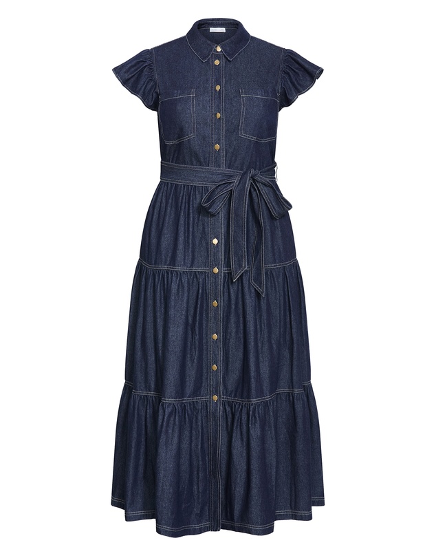 City Chic - Kelsie Denim Maxi Dress