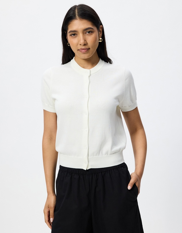 White By FTL - Ruby Short Sleeve Cardigan