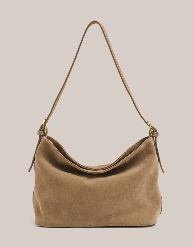 VESTIRSI - Eden Brown Suede Shoulder Bag