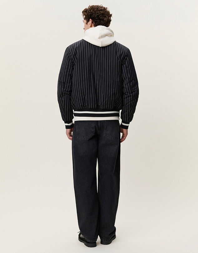 Les Deux - Varsity Tech Pinstriped Jacket