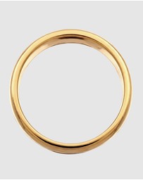 Kuzzoi - ICONIC EXCLUSIVE - Ring Men Enamel Sleek Design 925 Sterling Silver Gold-Plated
