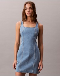 Calvin Klein Jeans - Scoop Neck Denim Mini Dress