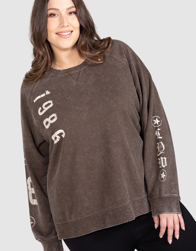 Love Your Wardrobe - LYW & Co Multi Print Sweat Top
