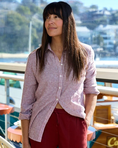 Sportscraft - Dahlia Stripe Linen Shirt