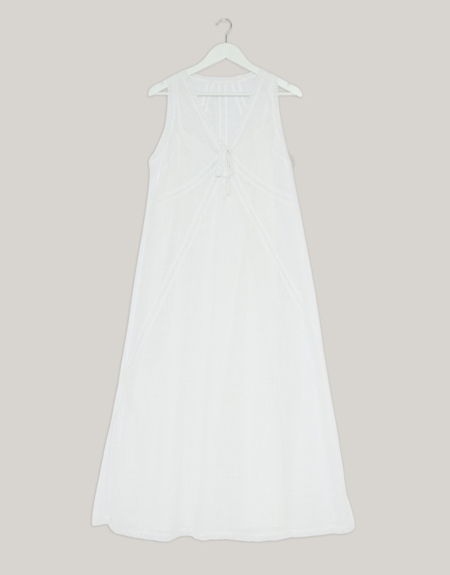 Revibe - Repaired Minima Esenciales Orsa Cotton Lace Midi Dress - AU 10