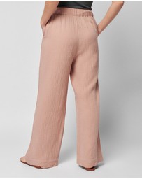 Faherty - Dream Cotton Gauze Wide Leg Pant