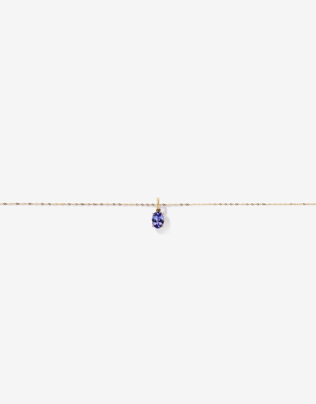 Michael Hill - Tanzanite Solitaire Pendant with Chain in 10kt Yellow Gold