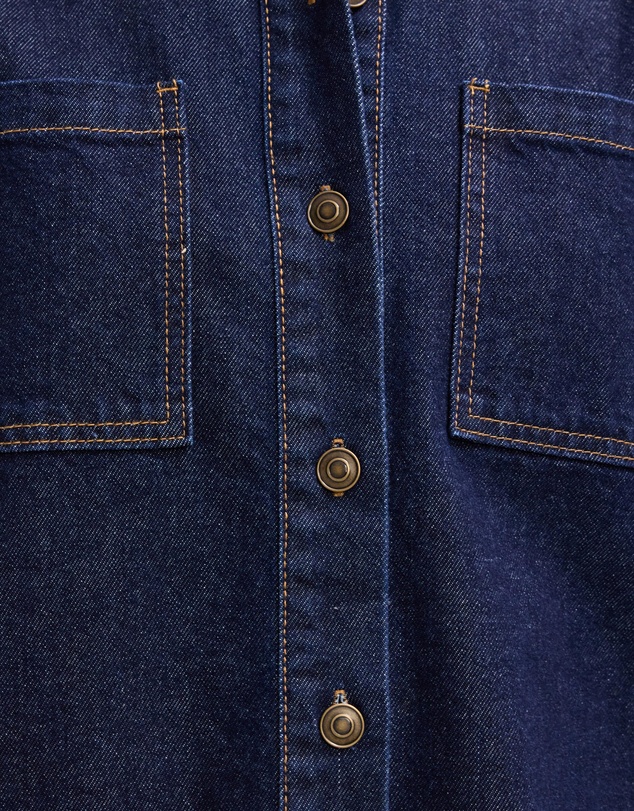 The Fated - Reese Oversized Short Sleeve Denim Shirt
