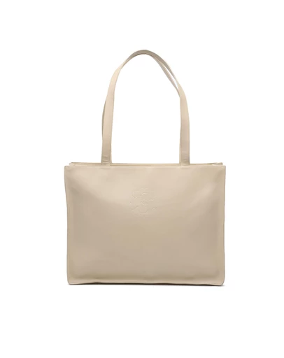 Pre-Loved by Azura Reborn - Pre-Loved Lambskin Embossed CC Camellia Tote