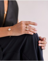 Elli Jewelry - Bracelet Pearl Bridal 925 Sterling Silver Gold-Plated