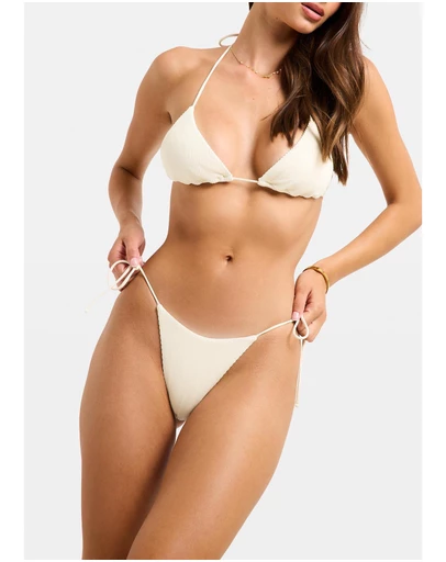 Subtitled - Rib Skinny Strap Tie Side Bottom