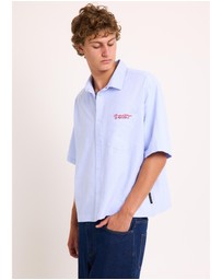 Black Noise White Rain - Crinkel Short Sleeve Shirt