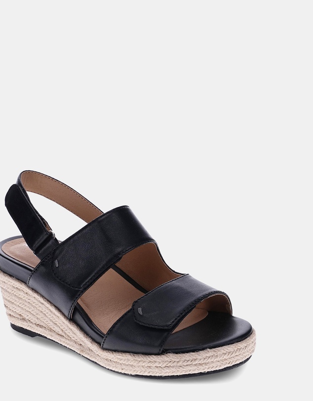 Mia Vita - Deanne Wedge Sandal - Black