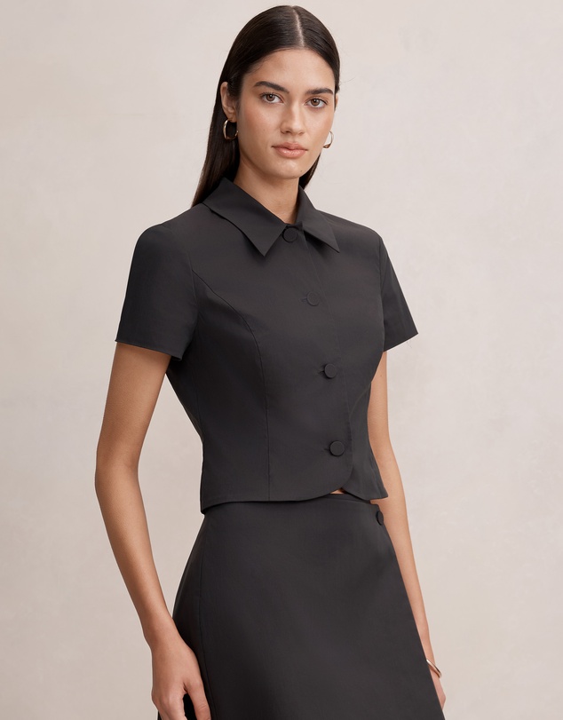 Forever New - Bonnie Crop Button Top