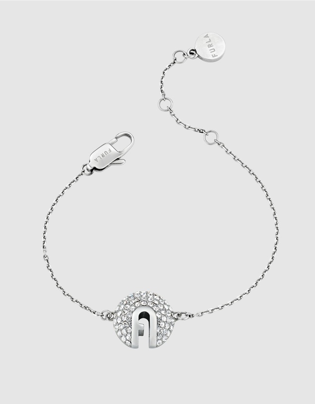 Furla - Furla Flow Crystal Pendant Silver-Tone Bracelet