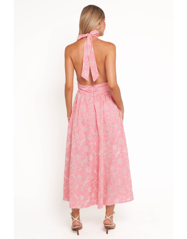 Petal & Pup - Taila Halterneck Midi Dress - Pink