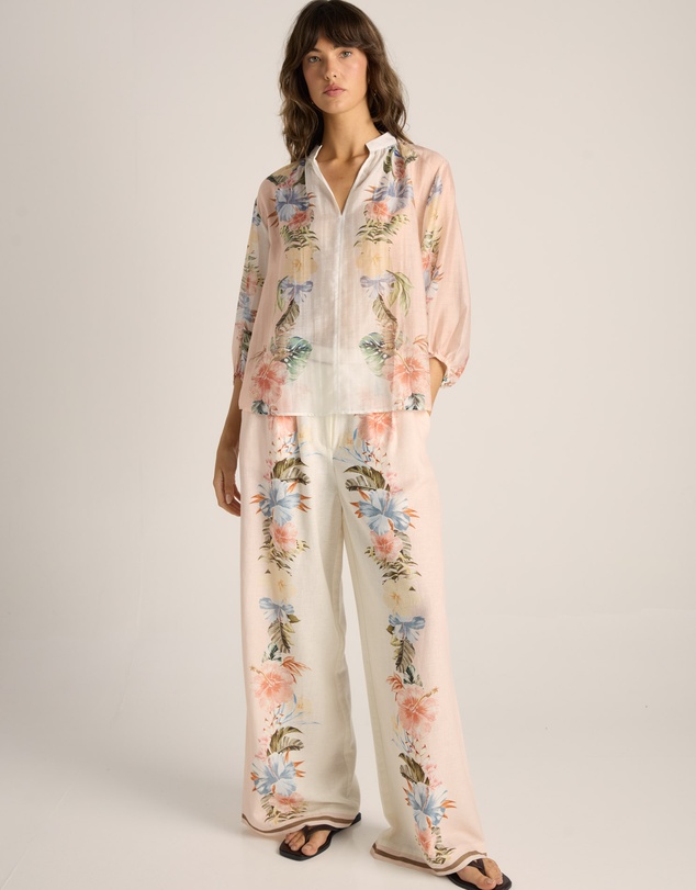 Fate + Becker - Solara Split Neck Blouse