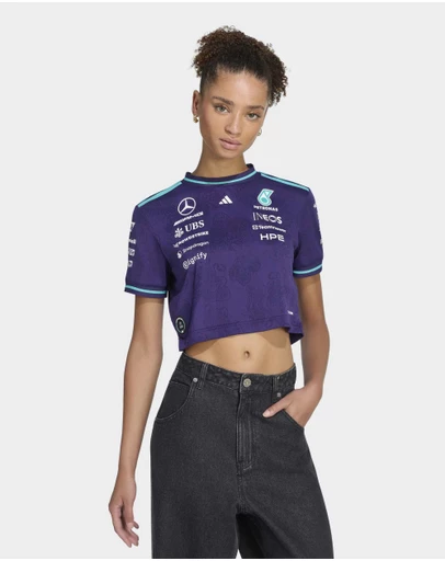 adidas Performance - MERCEDES - AMG PETRONAS FORMULA 1 TEAM VANDA BLOOM DRIVER CROP TOP JERSEY Womens