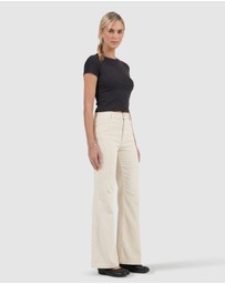 Rolla's - Eastcoast Flare Jean - Ivory Cord