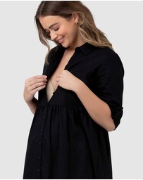 Ripe Maternity - Adel Linen Button Through Dress
