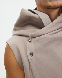 Surrounded By Ghosts - The Mercury Hooded Fleece Sleeveless Cardigan