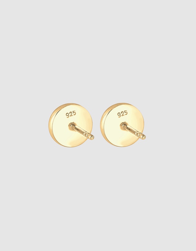 Kuzzoi - ICONIC EXCLUSIVE - Classic Stud Earrings in Gold-Plated 925 Sterling Silver