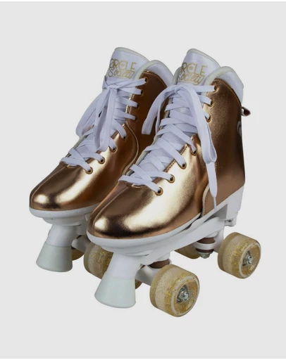 iWorld - Bravo Sports Circle Society Metallic Rose Gold Roller Skates Size 3-7