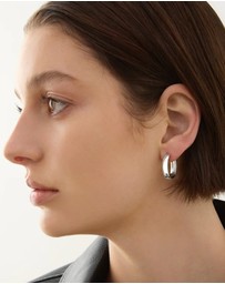 Najo - Lumière Silver Hoop Earrings