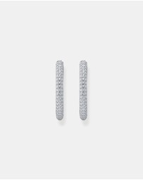 THOMAS SABO - Large thin hoop earrings with white zirconia