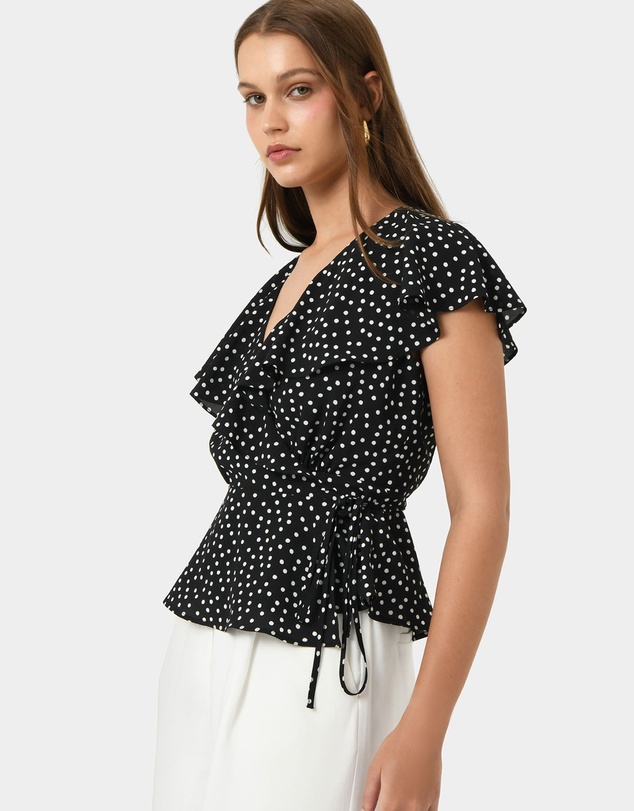 Forcast - Jules Ruffle Wrap Blouse