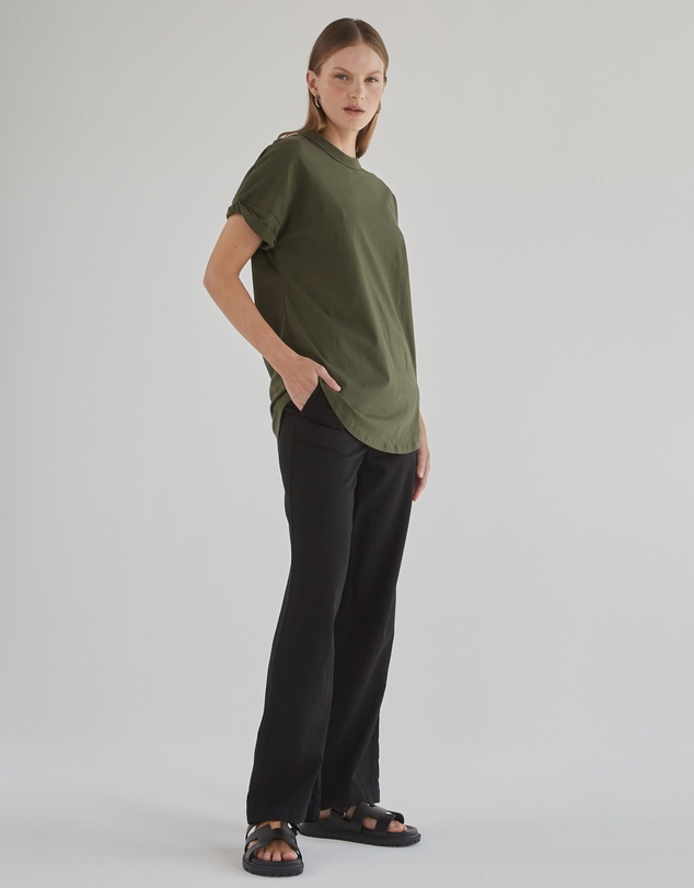DRICOPER DENIM - Slouchy Forest Green Tee