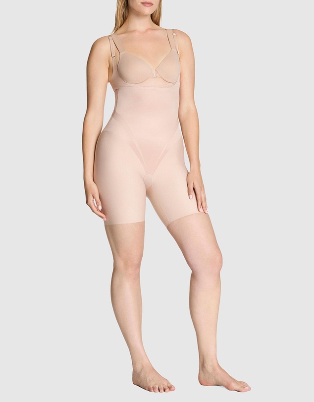 Spanx - Ultra Sculpt Open-Bust Midthigh Bodysuit