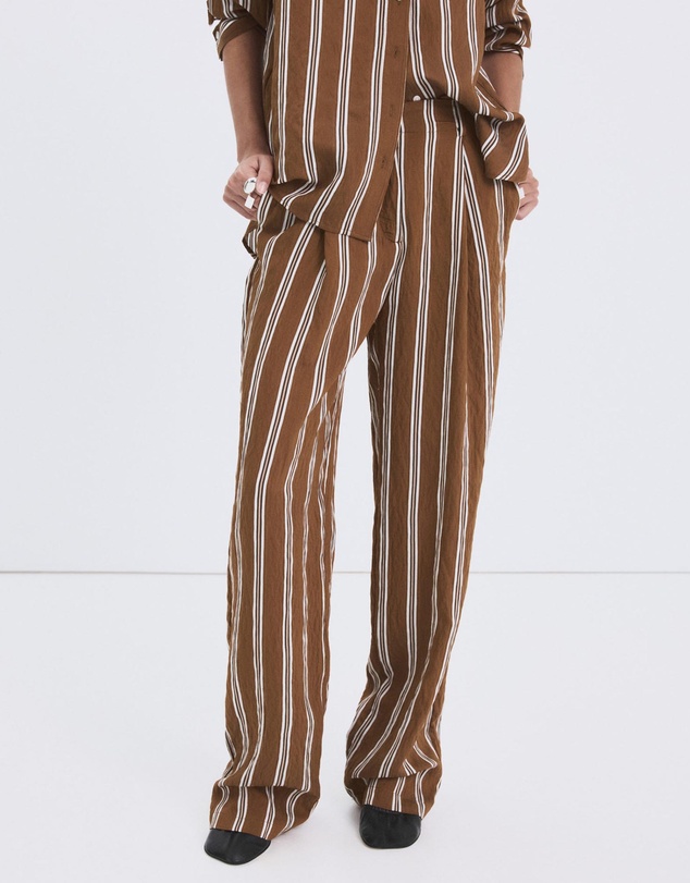M.N.G - Pleated Striped Trousers