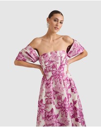 Romance by Honey and Beau - Seanna Off Shoulder Midi Dress