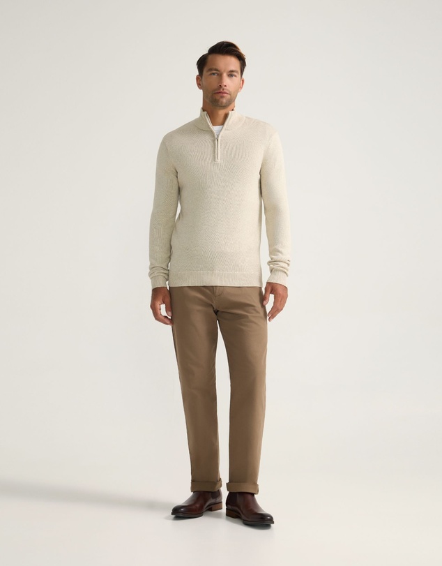 Oxford - Robert Zip Neck Knit Pullover