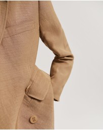 Country Road - Textured Double-breasted Blazer