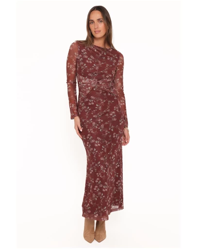 Petal & Pup - Nash Long Sleeve Dress - Rust Floral