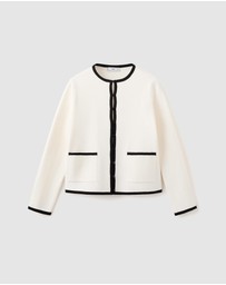 M.N.G - Contrasting Ribbed Cardigan