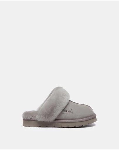 EVERAU - Australian Shepherd Ugg Muffin Slipper Special Cow Suede Upper House Shoes