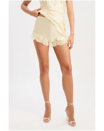 Bardot - Silvio Satin Lace Trim Short