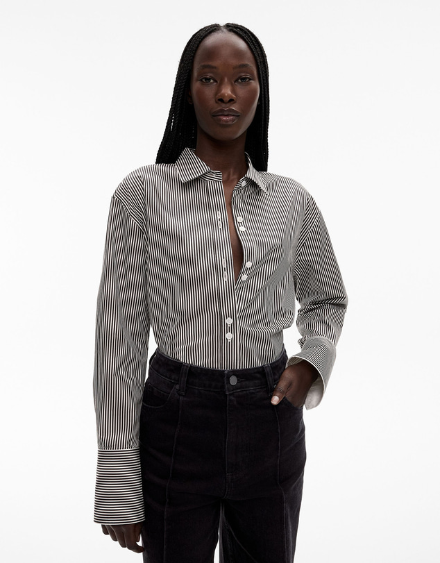 Witchery - Cotton Stripe Relaxed Shirt