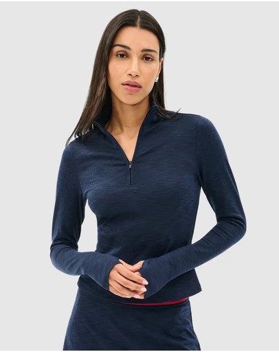 Splits59 - Stevie Active Rib Half Zip Waist Length