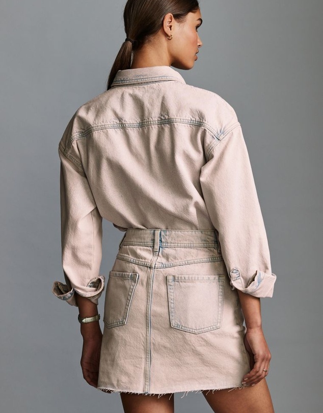 NEXT - Denim Raw Hem Mini Skirt