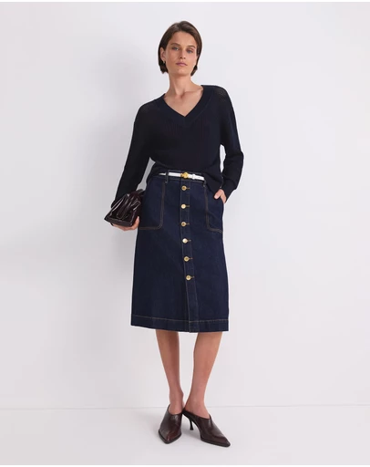 Sportscraft - Peyton Denim Midi Skirt