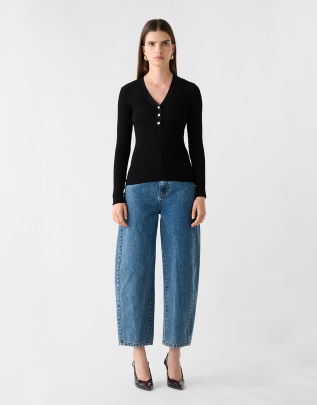 Esmaee - Fluted Knit Top