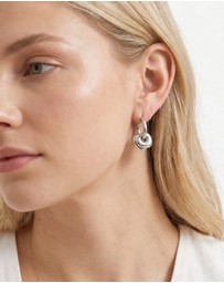 Miz Casa and Co - Double Heart Huggie Earrings